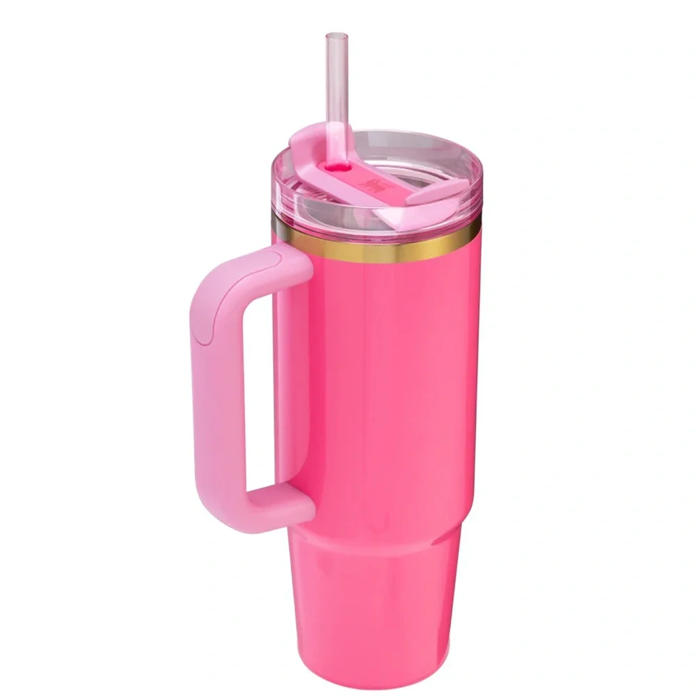 Stanley Quencher H2.0 FlowState 30oz Pink Parade Tumbler Barbiecore NWT - Picture 2 of 5